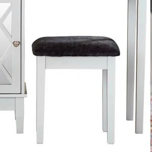 Gray Vanity Stool